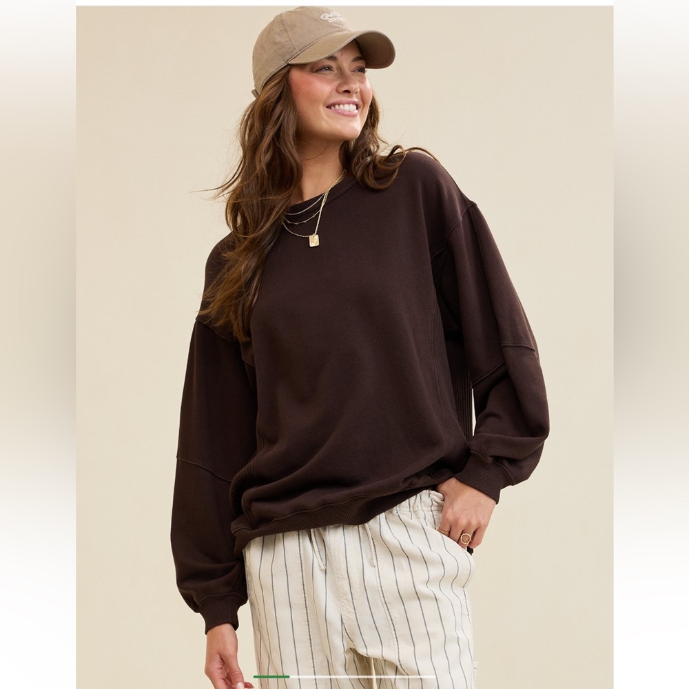 Aerie’s Tre’s Chic  Deep Earth Oversized Sweatshirt